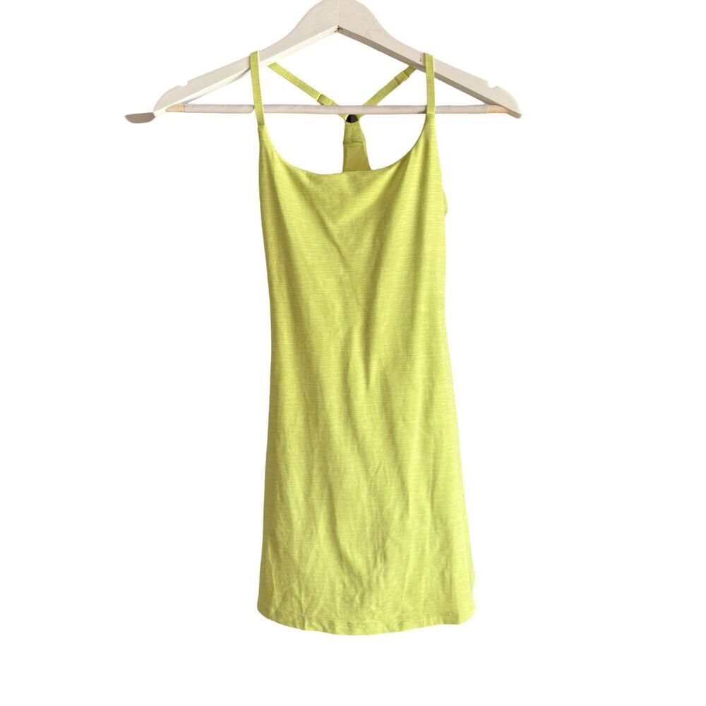 NWOT Outdoor Voices The Exercise Dress XS Neon Yellow Tennis Pickleball Golf